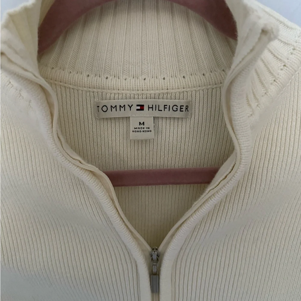 Tommy Hilfiger Women's Off-White Zip-Up Jacket